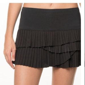 Lucky in Love Pindot Pleated Scallop Skirt